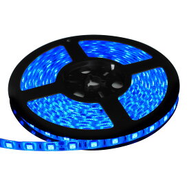 LEDテープライト 24V 防水 両端子 5メートル 3チップ (青色/白ベース)
