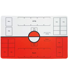 OTOlife プレイマット 72 × 46cm 軽量で、子供が運ぶのに適しています 全面縫製仕様 ラバープレイマット 滑り止め 収納袋付き カードゲーム (赤白72 *46)