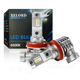 XELORD H11 LED ヘッドライト 一体型 ファンレス H8 H9 H16 H11兼用 LED バルブ CREEチップ搭載 6500K ホワイト 車検対応 DC9V-32V 2個入