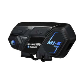 FODSPORTS バイク インカム M1-S Pro インカム 最大8人同時通話 連続使用20時間 通信自動復帰 日本語音声案内 音楽共有 異なるインカムとの接続可能 強い互換性 Bluetoothインカム バイク用インカム ヘルメット ヘッドセット バイク用通信機器 防水 いんかむ HI-FI音質