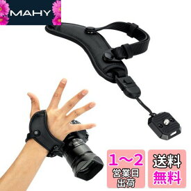 [PROfezzion] ハンドストラップ カメラ ストラップ リストストラップ グリップ 60kg耐荷重力 アルカスイス対応 キャノン/ソニー/ニコン/富士フィルム など 一眼レフ/ミラーレス カメラ用 ブラック