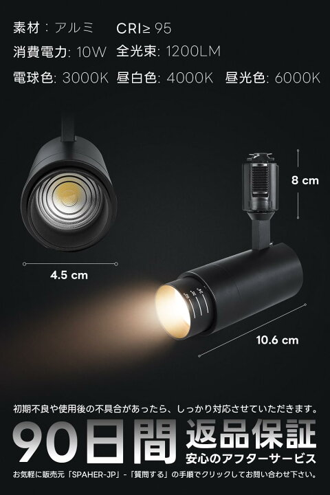 楽天市場】【送料無料】SPAHER ダクトレール用スポットライト LED 照明 