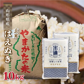 玄米 10kg 送料無料 白米 無洗米 はえぬき 5kg×2 令和五年産 山形県産 10キロ お米 ごはん 米 検査米 単一原料米 玄米 保存食 無洗米 真空パック 保存米 米