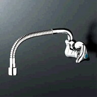 水栓 KVK　K10FL　横形自在水栓 フレキパイプ付