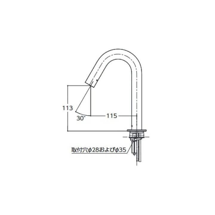 楽天市場】TOTO TLE26SS2A 水栓金具 アクアオート(台付自動水栓) S 