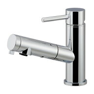 カクダイ 184-030A-CH 水栓金具 シングルレバー引出し混合栓 SYATORA ブレードホース 逆流防止機能付