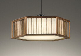 オーデリック OP252687BR 和風照明 ペンダントライト 12畳 調光調色 Bluetooth リモコン別売 LED一体型 高演色LED 引掛シーリング 木製