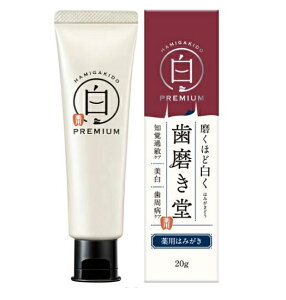 【メール便対応:1〜6個まで】歯磨き堂 薬用ホワイトニング ペースト プレミアムトライアル20g【医薬部外品】