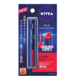 花王　ニベア リッチケア＆カラーリップシアーレッド　2g