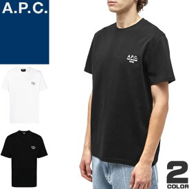 アーペーセー A.P.C. Tシャツ メンズ 半袖 2024年春夏新作 クルーネック 丸首 ロゴ 刺繍 シンプル ブランド 大きいサイズ 白 黒 ホワイト ブラック RAYMOND T-SHIRT COEZC H26840 [ゆうパケ発送]