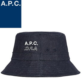 A.P.C. アーペーセー 帽子 バケットハット メンズ レディース ロゴ ハット 大きいサイズ 夏 深め ブランド コットン インディゴ FEARLESS BOB MARK M24115 COCSX [ゆうパケ発送]