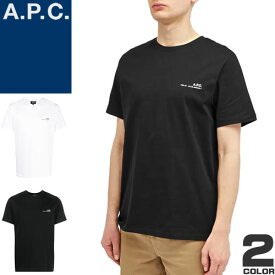 アーペーセー A.P.C. Tシャツ メンズ 半袖 2024年春夏新作 クルーネック 丸首 ロゴ プリント シンプル ブランド 大きいサイズ 白 黒 ホワイト ブラック ITEM T-SHIRT COFBT H26904 [ゆうパケ発送]