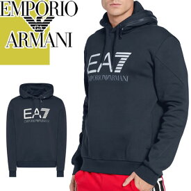 エンポリオ アルマーニ EMPORIO ARMANI EA7 パーカー プルオーバー フーディー スウェット メンズ ロゴ 裏起毛 大きいサイズ ブランド ネイビー HOODED SWEATSHIRT 6LPM88 PJ07Z