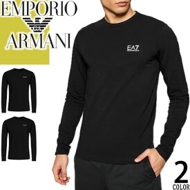 エンポリオ アルマーニ EMPORIO ARMANI ロンT メンズ 2023年秋冬新作 Tシャツ カットソー 長袖 ブランド ロゴ プリント 綿100% クルーネック 丸首 大きいサイズ 黒 白 ブラック ホワイト CORE IDENTITY LONG-SLEEVED T-SHIRT 8NPT55 PJM5Z [ゆうパケ発送]