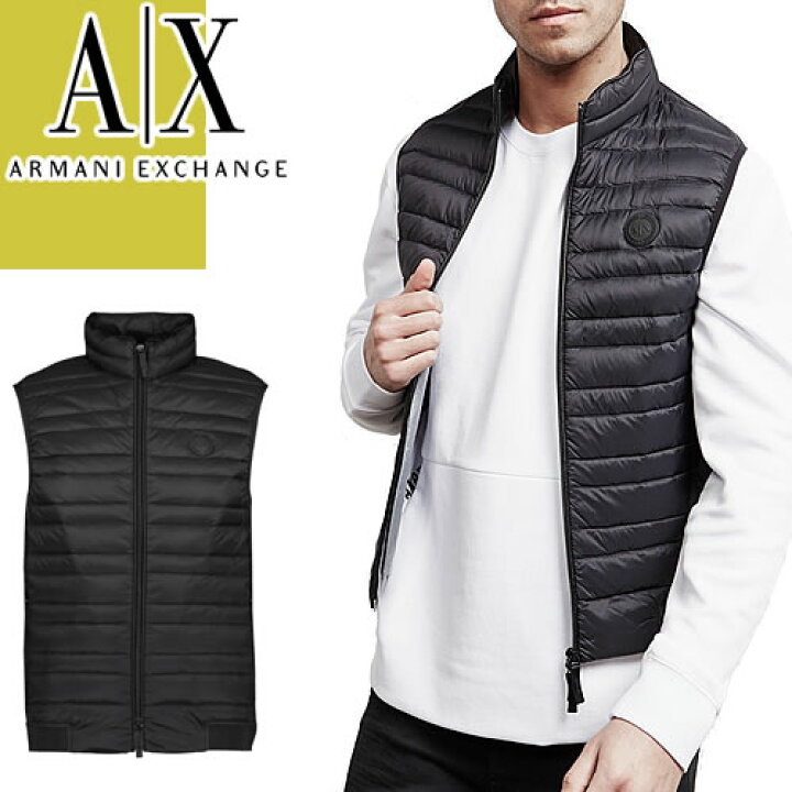 楽天市場 アルマーニ エクスチェンジ Armani Exchange ダウン ダウンベスト ライトダウン インナーダウンベスト メンズ 21年秋冬新作 パッカブル ブランド 大きいサイズ ゴルフ 黒 ブラック Sleeveless Jacket 8nzq51 Znw3z Mss エムエスエス