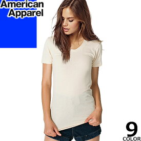 アメリカンアパレル Tシャツ レディース 半袖 無地 カジュアル スポーツ 大きいサイズ 白 黒 トップス American Apparel [メール便発送]