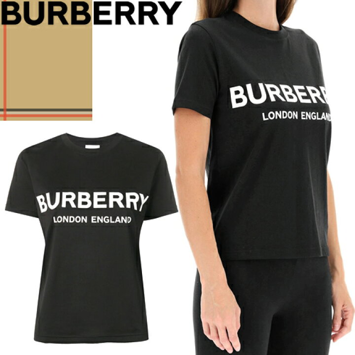 楽天市場 バーバリー Burberry Tシャツ 半袖 クルーネック 丸首 レディース 22年春夏新作 ロゴ プリント コットン 大きいサイズ ブランド 黒色 ブラック Logo Print Cotton T Shirt ゆうパケ発送 Mss エムエスエス
