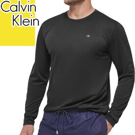 カルバンクライン Calvin Klein ラッシュガード メンズ 長袖 大きいサイズ ブランド 水着 吸水速乾 ドライ クルーネック 丸首 uvカット 紫外線対策 黒 ブラック STANDARD LIGHT WEIGHT QUICK DRY L/S CB2HJ102 [ゆうパケ発送]