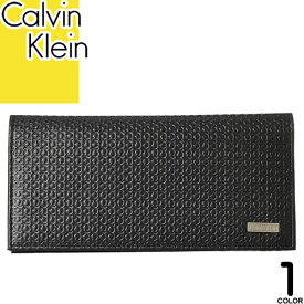 カルバンクライン Calvin Klein 財布 長財布 メンズ モノグラム かぶせ 小銭入れあり 本革 革 レザー ブランド 薄型 プレゼント 黒 ブラック SECRETARY LONG WALLET 31CK190001
