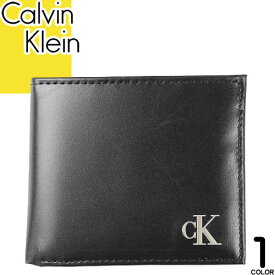 カルバンクライン Calvin Klein 財布 二つ折り財布 メンズ ロゴ 革 本革 小銭入れ付き ブランド 薄い スキミング防止 プレゼント ギフト 男性 黒 ブラック BILLFOLD WALLET WITH COIN POCKET 31KJ130003