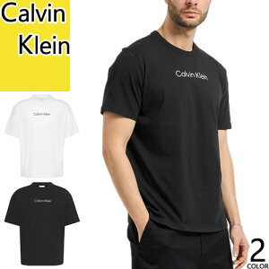 �J���o���N���C�� Calvin Klein T�V���c ���� �N���[�l�b�N �ێ� �����Y 2026�N�t�ĐV�� �R�b�g�� CK ���S �v�����g ������� �傫���T�C�Y �u�����h �� �� �z���C�g �u���b�N ESSENTIAL COTTON LOGO T-SHIRT