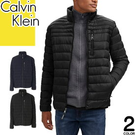 カルバンクライン Calvin Klein ダウンジャケット ライトダウン 中綿 ブルゾン アウター メンズ 軽量 防寒 ゴルフ 大きいサイズ ブランド 黒 ブラック ネイビー PUFFER JACKET CM155900