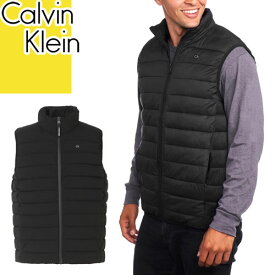 カルバンクライン Calvin Klein ダウンベスト ライトダウン 中綿 アウター メンズ 軽量 防寒 ゴルフ 大きいサイズ ブランド 黒 ブラック PUFFER VEST CM155480