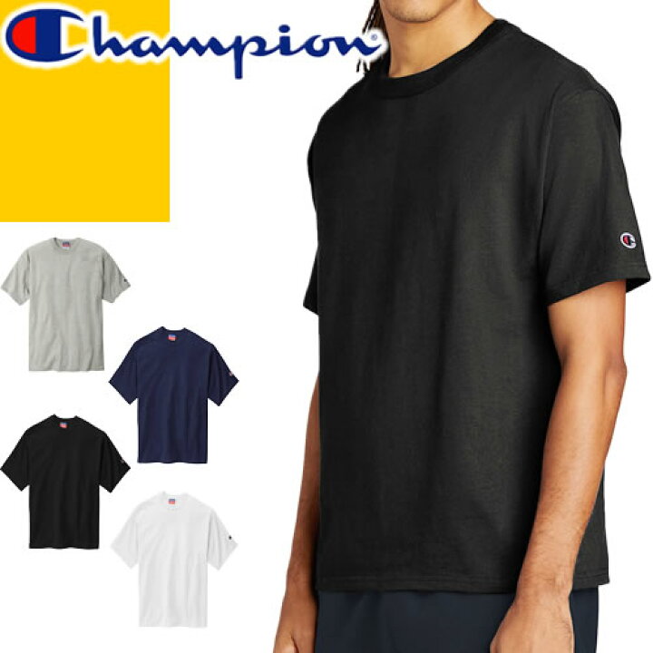 楽天市場 チャンピオン Champion Tシャツ メンズ 半袖 ヘンテージt ヘビーウエイト ワンポイント 無地 大きいサイズ ブランド オシャレ クルーネック 丸首 白 黒 ホワイト ブラック ネイビー グレー 7oz Heritage Tee T105 T2102 メール便発送 Mss エムエスエス