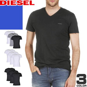 fB[[ DIESEL TVc  VlbN 3Zbg Y A_[EFA  Rbg n 傫TCY uh v[g   ubN zCg O[ 3 PACK V-NECK T-SHIRT [CP]