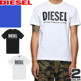 ディーゼル DIESEL Tシャツ 半袖 クルーネック 丸首 メンズ ロゴ プリント ブランド 大きいサイズ おしゃれ 綿100％ 白 黒 ホワイト ブラック T-DIEGOS-ECOLOGO A02877 0AAXJ [ゆうパケ発送]