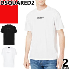 ディースクエアード DSQUARED2 Tシャツ メンズ 半袖 クール フィット クルーネック 丸首 ロゴ プリント コットン 綿100% ブランド 大きいサイズ おしゃれ 白 黒 ホワイト ブラック MINI LOGO COOL T-SHIRT S74GD0946 S23009 [CP発送]