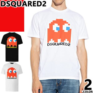 �f�B�[�X�N�G�A�[�h DSQUARED2 T�V���c �����Y ���� �p�b�N�}�� �A�C�R�� �N���[�l�b�N �ێ� �u�����h ��100% �傫���T�C�Y ������� �� �� �z���C�g �u���b�N PAC-MAN COOL T-SHIRT S71GD1351 S23009 [CP����]