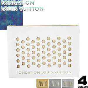 tH_VI CBg FONDATION LOUIS VUITTON p  Nb`obO |[`  fB[X Y  傫 uh v[g  zCg O[ CLUTCH BAG [CP]