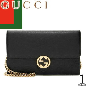 �O�b�` GUCCI ���z �����z �V�����_�[�o�b�O ���f�B�[�X �΂߂��� GG �`�F�[�� �E�H���b�g ���U�[ �u�����h �{�v �� �u���b�N GG CHAIN WALLET 615523 CAO0G