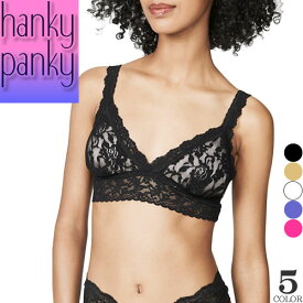 ハンキーパンキー hanky panky ブラジャー ノンワイヤー レースブラ レディース レース セクシー 下着 単品 大きいサイズ ブランド プレゼント 黒 白 ブラック ホワイト PADDED CROSSOVER BRALETTE H487022 [ゆうパケ発送]