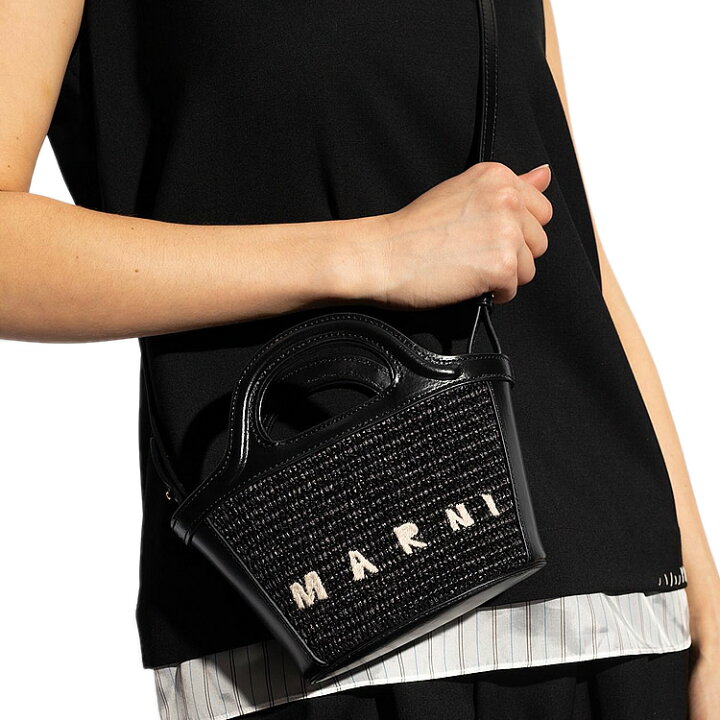 楽天市場】マルニ MARNI ラフィア かごバッグ ハンドバッグ ショルダー 