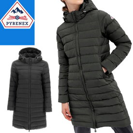 ピレネックス スプートニック PYRENEX SPOUTNIC 2 SOFT COAT ダウンジャケット ダウンコート アウター レディース フード付き 軽量 防寒 撥水 通勤 通学 大きいサイズ ブランド 黒 ブラック HWS006