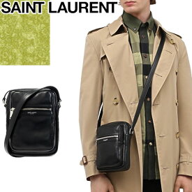 サンローラン パリ SAINT LAURENT PARIS バッグ ショルダーバッグ メンズ レディース クロスボディバッグ ブランド 斜めがけ かっこいい おしゃれ 小さめ 軽量 レザー 革 本革 縦型 黒 ブラック SID POUCH 581700 1GE0E