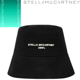 ステラマッカートニー Stella McCartney ハット バケットハット 帽子 レディース リバーシブル ロゴ刺繍 コットン ブランド プレゼント 黒 ブラック REVERSIBLE LOGO BUCKET HAT 900453 WP0022