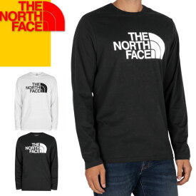 ノースフェイス THE NORTH FACE Tシャツ 長袖 ロンT メンズ ハーフドーム ロゴ クルーネック 丸首 大きいサイズ アウトドア ブランド 黒 白 ブラック ホワイト L/S HALF DOME TEE NF0A4M8M [ゆうパケ発送]