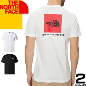 ノースフェイス THE NORTH FACE Tシャツ 半袖 メンズ 2024年春夏新作 バックプリント レッドボックス クルーネック 丸首 ブランド 綿 大きいサイズ 白 黒 ホワイト ブラック REDBOX TEE NF0A87NP [ゆうパケ発送]