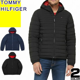 ＼6日間限定／【1,000円OFFクーポンあり！】1/16 11:59まで！トミーヒルフィガー TOMMY HILFIGER ダウン ダウンジャケット 中綿 アウター メンズ フード付き ロゴ刺繍 軽量 撥水 防寒 通勤 通学 大きいサイズ ブランド 黒 ブラック WATER RESISTANT HOODY PUFFER JACKET