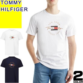 トミーヒルフィガー TOMMY HILFIGER Tシャツ 半袖 クルーネック 丸首 メンズ ロゴ コットン 大きいサイズ ブランド 白 ホワイト ネイビー T-SHIRT 09T4510 [ゆうパケ発送]