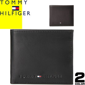 トミーヒルフィガー TOMMY HILFIGER 財布 二つ折り財布 メンズ 2024年春夏新作 小銭入れあり レザー 本革 薄い ブランド 黒 ブラック ブラウン WELLESLEY BILLFOLD WALLET 31TL25X005 [ネコポス発送]