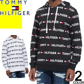 トミーヒルフィガー TOMMY HILFIGER パーカー プルオーバー フーディー スウェット メンズ ロゴ ブランド 大きいサイズ 黒 白 ブラック ホワイト PULLOVER HOODIE 09T4165