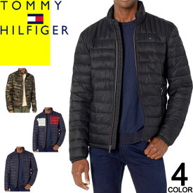 トミーヒルフィガー TOMMY HILFIGER ダウンジャケット ライトダウン 中綿 ブルゾン アウター メンズ 軽量 防寒 撥水 大きいサイズ ブランド 黒 迷彩 ブラック ネイビー カモ WATER RESISTANT PUFFER JACKET 150AN796