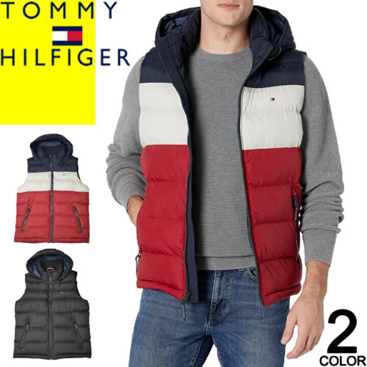 楽天市場 トミーヒルフィガー Tommy Hilfiger ダウン ダウンベスト メンズ 21年秋冬新作 ブランド フード付き 大きいサイズ 軽量 暖かい 防寒 ゴルフ 黒 ブラック Hooded Puffer Vest 150an614 Mss エムエスエス