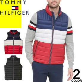 トミーヒルフィガー TOMMY HILFIGER ダウンベスト ライトダウン 中綿 アウター メンズ 軽量 防寒 ゴルフ 大きいサイズ ブランド 黒 ブラック PUFFER VEST 159AN478