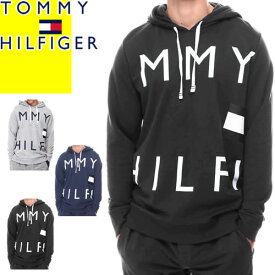 トミーヒルフィガー TOMMY HILFIGER パーカー プルオーバー フーディー スウェット メンズ ロゴ 裏起毛 大きいサイズ ブランド 黒色 ブラック ネイビー グレー BIG LOGO BLEED HOODIE 09T4033