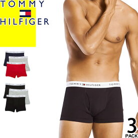 トミーヒルフィガー TOMMY HILFIGER ボクサーパンツ 3枚セット メンズ アンダーウェア 下着 ロゴ コットン おしゃれ 大きいサイズ ブランド プレゼント 黒 ブラック ネイビー BOXER BRIEFS 3 PACK 09TQ002 [ゆうパケ発送]